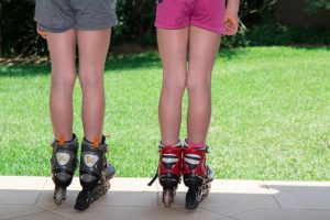 Best way to exercise with kids using roller skates