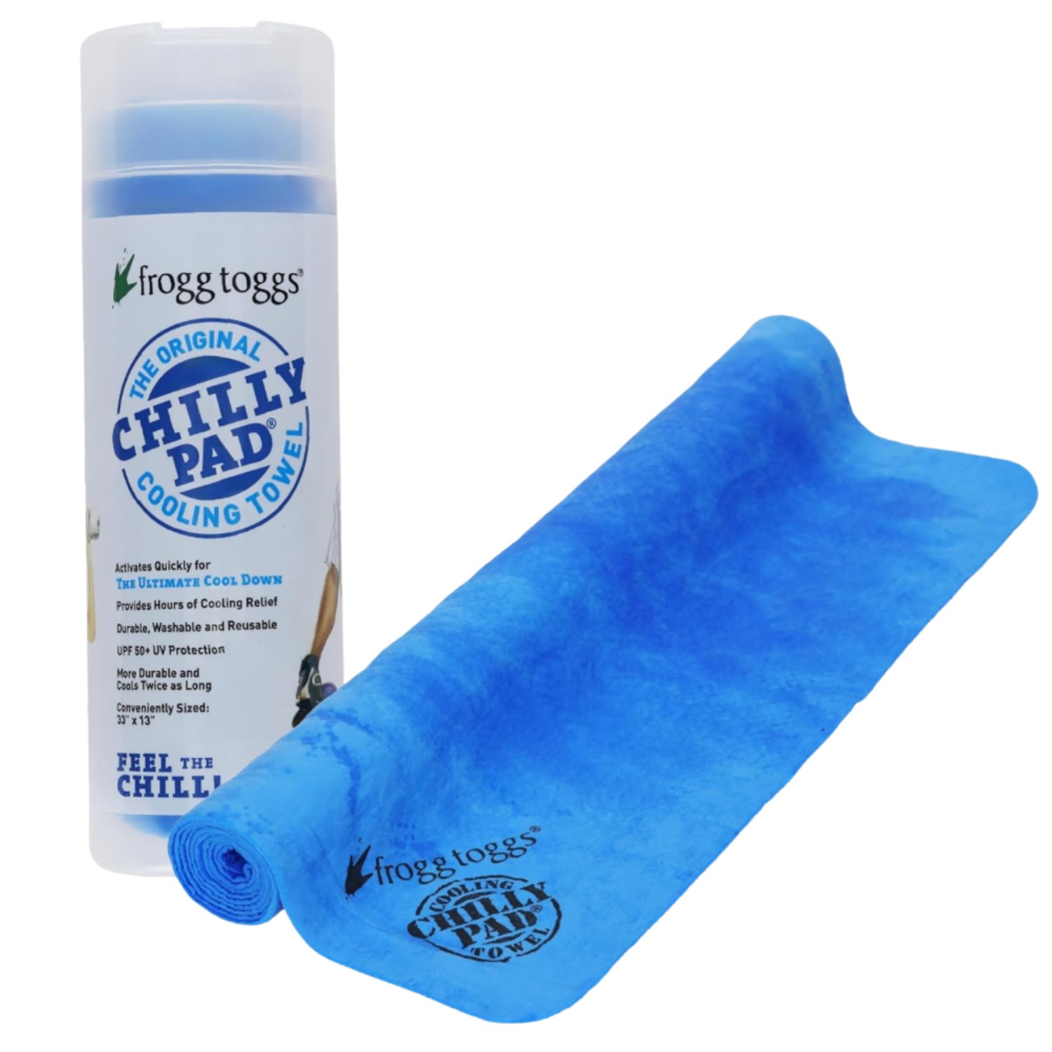 Frogg Toggs Chilly Pad for quick cooling relief.