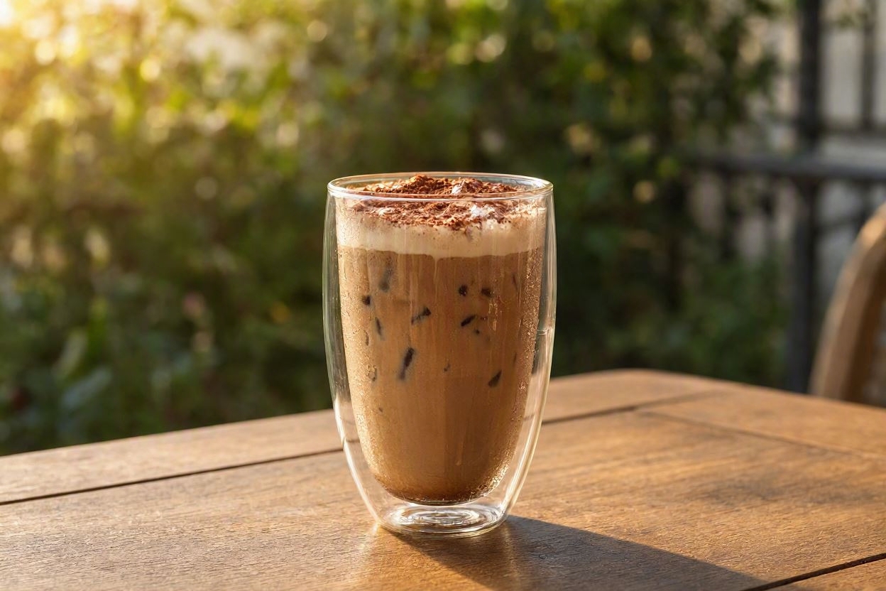 iced mocha lightened up glass